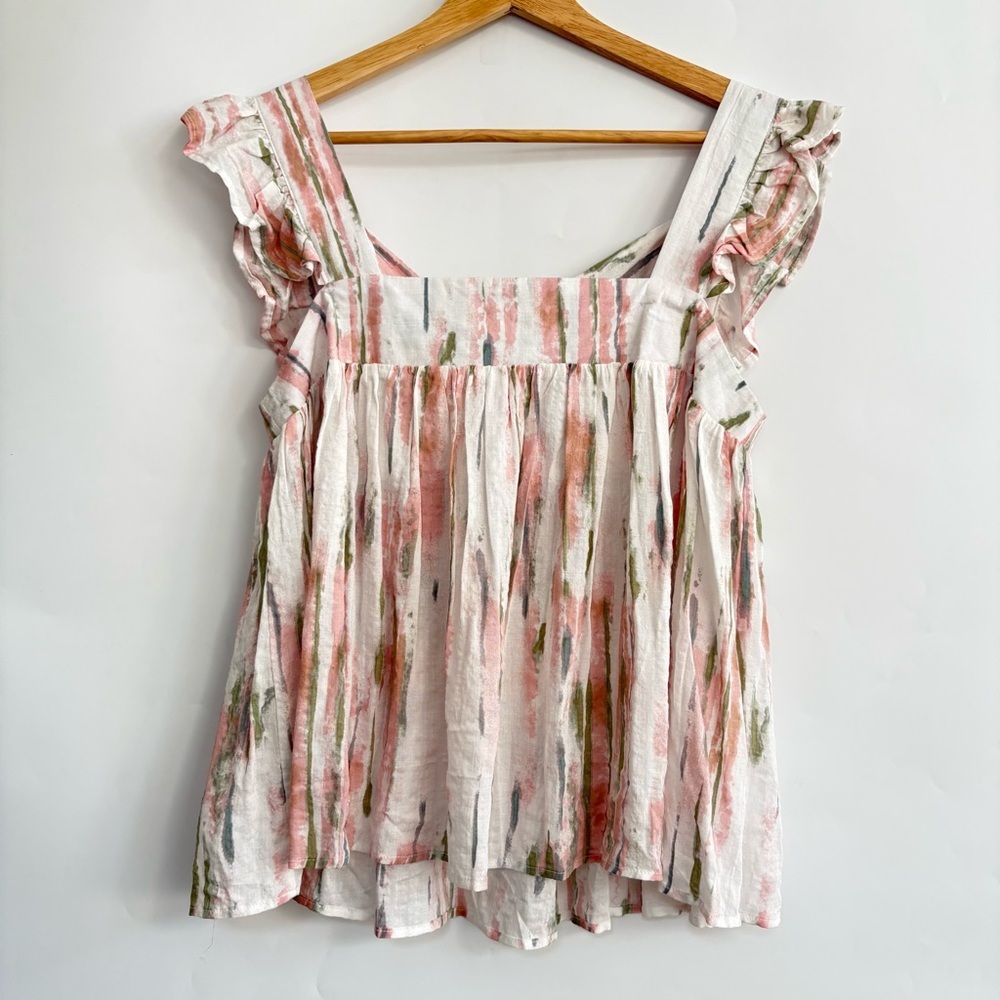 Meet Me in Santorini Sleeveless Ruffle Babydoll Top in Muted Mule